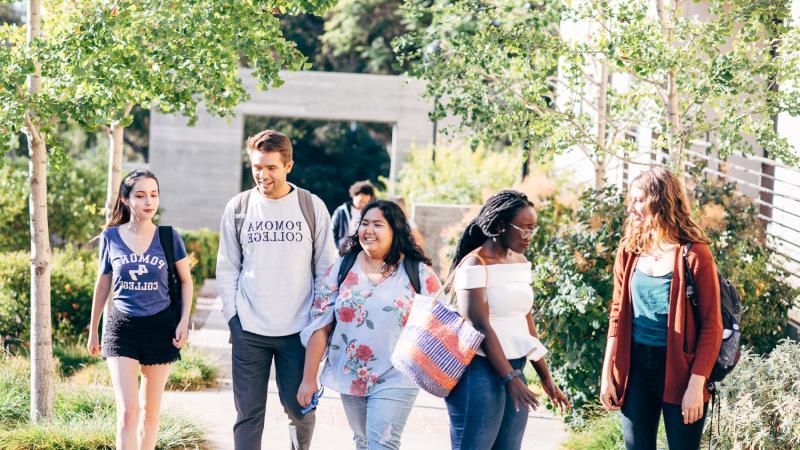 Pomona College Students Walking